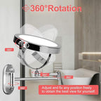 FUNTOUCH 5000mAh Rechargeable Wall Mounted Lighted Makeup Vanity Mirrors - Image 4