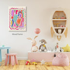 Funky Cute Kids Abstract Wall Art Trendy Bright Colorful Poster 08x10 inch - Image 5