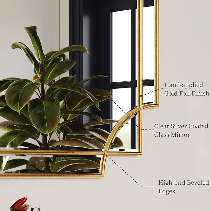 Kelly Miller 32"x48" Large Gold Mirror - Image 6