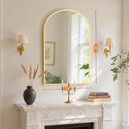 Sweetcrispy 24"x36.5" Arched Gold Bathroom Mirrors - Image 2