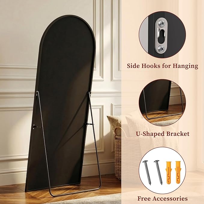 Suidia 86"x46" Arched Full Length Mirror - Image 7