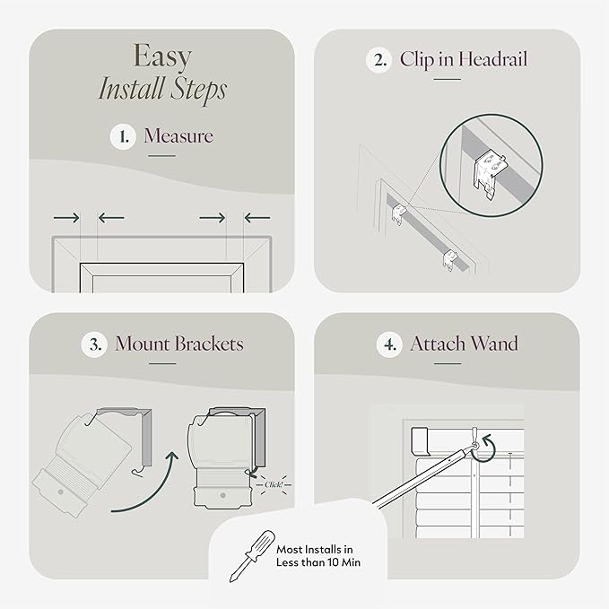 CHICOLOGY Cordless Mini Blinds for Indoor Windows, Light Filtering to Room - Image 5