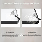 LOAAO 72X40 Inch Black Metal Framed Bathroom Mirror - Image 7