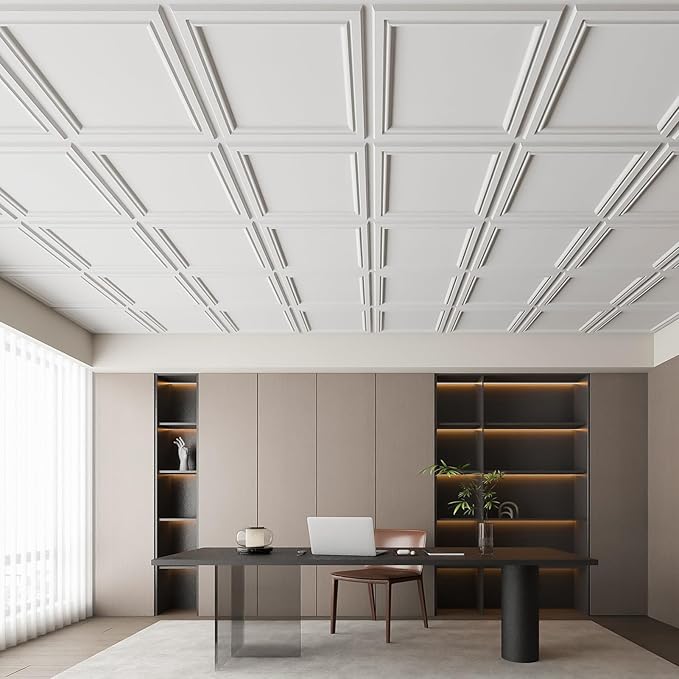 Art3d 36 Pack PVC Ceiling Tiles, 24x24 Inches Waterproof Drop Ceiling - Image 8