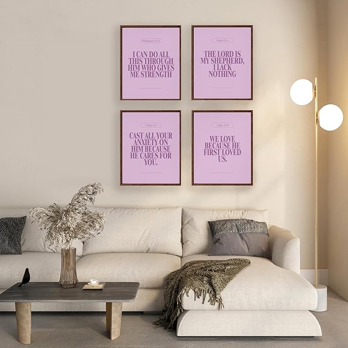 Locomiss Purple Christian Wall Art Decor Posters, Minimalist Jesus Scripture - Image 6