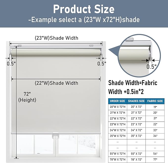 Customize Cordless Roller Shades Blackout Blinds - Image 3