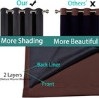 Yakamok Blackout Extra Wide Patio Sliding Door Curtains, Grommet Thermal - Image 5