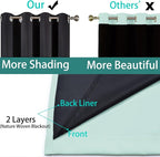 Yakamok 100% Blackout Lined Panels, Room Darkening Thermal Insulated Blackout - Image 5