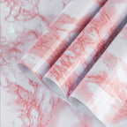 BAYYA Marble Paper Granite Pink/White Roll Peel and Stick Wallpaper by BAYYAPeelandStickWallpaper