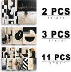 ANERZA 16 PCS Black and White Abstract Wall Art Decor, Minimalist Gallery Wall - Image 2