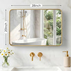 NEWBULIG 20X28 Inch Bathroom Mirror - Image 2