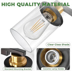 DORESshop 55 Inch Bathroom Light Fixtures, 8-Light Black and Gold Bathroom - Image 4