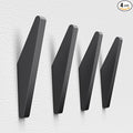 COCOYA 4Pack Metal Wall Hooks, Minimalist Coat Hooks Matte Black Simple Modern by COCOYA
