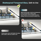 38x38 LED Bathroom Mirror with Lights, Backlit and Front Lit Anti-Fog Lighted - Image 7