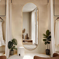 Oval Full Length Mirror, Ultra-Clear Explosion-Proof Dressing Mirror, Simple by TheiaMo