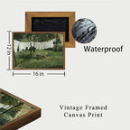 OIQArtOIQ Vintage Landscape Canvas Wall Art Framed Natural Scenery Painting - Image 2