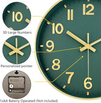 Wall Clock, 8 Inch Wall Clocks Battery Operated, Modern Non Ticking Silent - Image 6