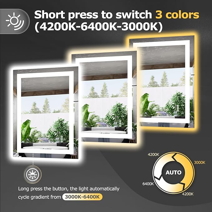 Hivone 24X32 LED Bathroom Mirror - Image 4