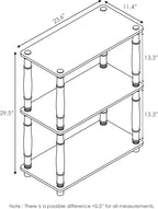 Furinno 18029GYW/BK Turn-N-Tube 3-Tier Compact Multipurpose Shelf Display Rack - Image 2