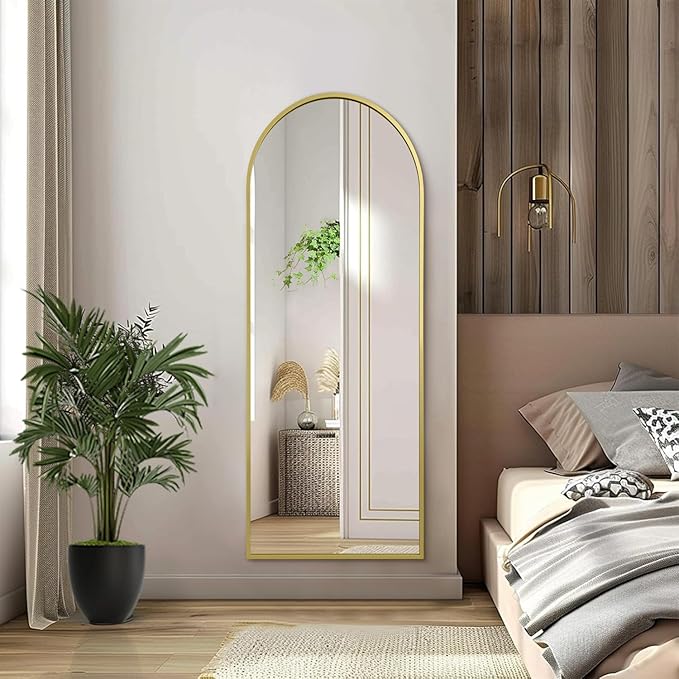 Arch Bathroom Wall Mirror, Metal Aluminum Frame Modern Simple Home Decor - Image 3