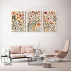 KISSFOX 3 Piece Boho Floral Canvas Wall Art - Image 7