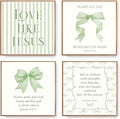 LARTSFRO Coquette Sage Green Bow Jesus Wall Art Decor Posters, Inspirational by Unknown