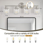 Crystal Bathroom Light Fixtures, Bathroom Lighting Fixtures Over Mirror - Image 2