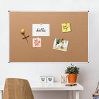 VIZ-PRO Large Cork Bulletin Board, 96 X 48 Inches, Wall-Mounted Corkboard - Image 6