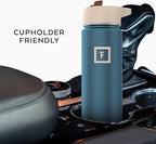 IRON °FLASK Camping & Hiking Hydration Flask with Straw, Wide Mouth Insulated Stainless Steel Sports Water Bottle - 22 oz Dream Sunset