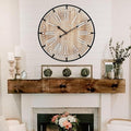 EMAX HOME 20 Inch Large Farmhouse Wall Clock, Rustic Antique Wood by EMAXHOME