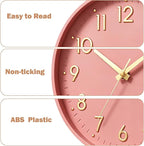Mosewa Wall Clock 8 Inch, Battery Operated Silent Non-Ticking Modern Analog - Image 8