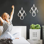 Weysat 2 Pieces Teardrop Wall Mirror Hanging Wall Mounted Decorative Accent - Image 5