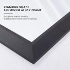Amorho Bathroom Mirror Black, 40X36 Inch Thick Metal Framed Wall Mirrors - Image 2
