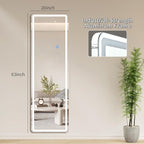 Koonmi LED Full Length Mirror, Lighted Floor Mirrors - Image 8