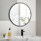 HARRITPURE Round Mirror 23.6" Black Wall Mounted Circle Mirror - Image 8