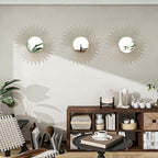 3 Pack Metal Mirrors for Wall Sunburst Wall Mirrors Home Décor Decorative - Image 4