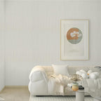 TANONE Beige Grasscloth Peel and Stick Textured Wallpaper 17.7'' x 118'' - Image 7