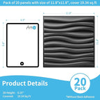 Art3d 20 Pack Decorative 3D Wall Panels, 19 Sq.Feet PVC Interior Wall Décor - Image 2
