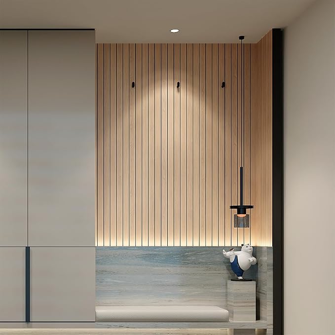 YU LI 3DH Peel and Stick PVC Slat Wall Panel 236"x15.75" Self-Adhesive Thick - Image 5