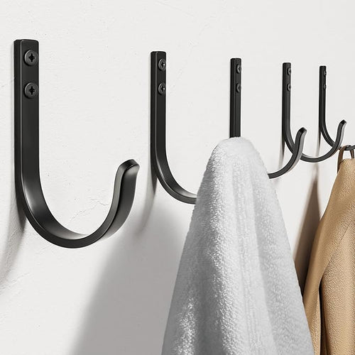 20-Pack Wall Hooks for Hanging Towel/Coat - 22LB Screw in Metal Hanger Wall - Image 2