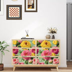 BOKEBEVE Colorful Floral Wallpaper Stick and Peel Vibrant Wall Paper Modern - Image 5