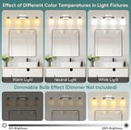 Ascher Bathroom Light Fixtures, 4-Light Vanity Light Over Mirror, Brushed - Image 9