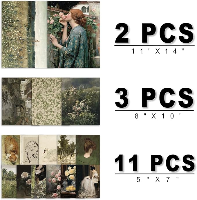 ANERZA 16 PCS Vintage Wall Art Decor, French Country Gallery Wall Prints - Image 2