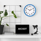 AKCISOT 12 Inch Wall Clock Silent Non Ticking Modern Wall Clocks Battery - Image 2