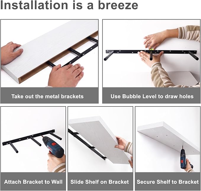 Fixwal Floating Shelves for Wall, Bathroom and Kitchen, for Storage, Room Decor - Image 7