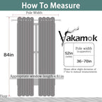 Yakamok 2 Thick Layers Pure White 100% Completely Blackout Curtains Thermal - Image 8