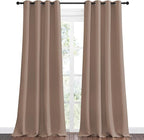 NICETOWN Bedroom Blackout Curtains and Drapes, 55 by 108 Inch, Cappuccino - Image 2