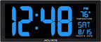 AcuRite 75152M Oversized Blue LED Clock by AcuRite