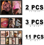 ANERZA 16 PCS Framed Black Girl Wall Art Decor, African American Wall Prints - Image 2