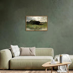 OIQArtOIQ Framed Vintage Landscape Wall Art Lake Natural Scenery Oil Painting - Image 4